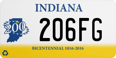 IN license plate 206FG