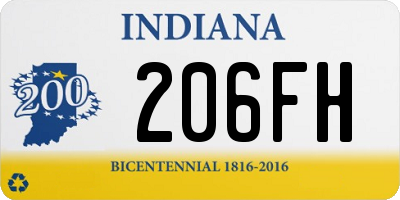 IN license plate 206FH