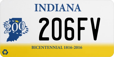 IN license plate 206FV