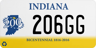 IN license plate 206GG