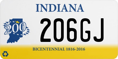 IN license plate 206GJ