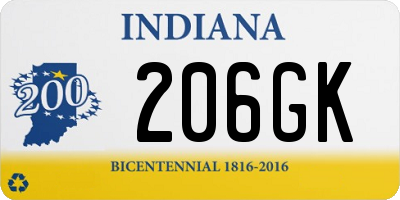 IN license plate 206GK