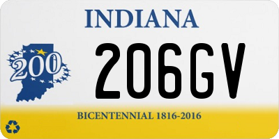 IN license plate 206GV