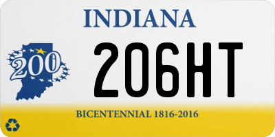 IN license plate 206HT