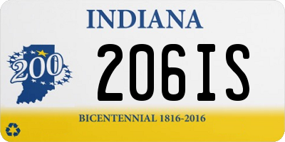 IN license plate 206IS