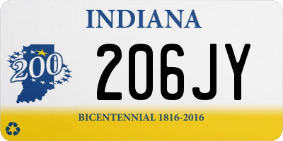 IN license plate 206JY