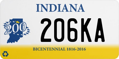 IN license plate 206KA