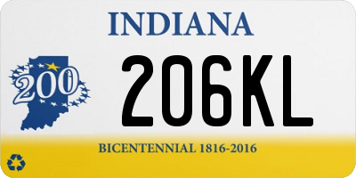 IN license plate 206KL