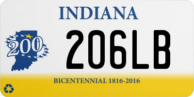 IN license plate 206LB