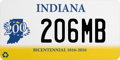IN license plate 206MB