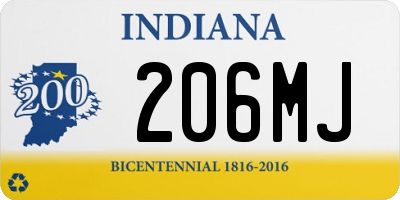 IN license plate 206MJ