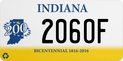 IN license plate 206OF