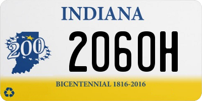 IN license plate 206OH