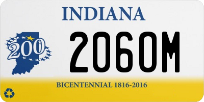 IN license plate 206OM