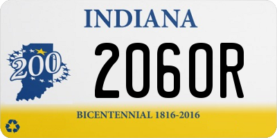 IN license plate 206OR