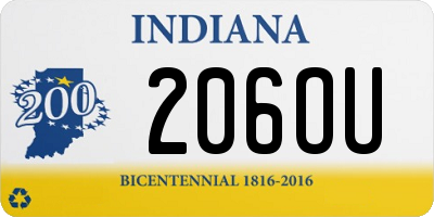 IN license plate 206OU