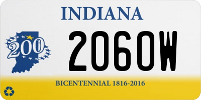 IN license plate 206OW