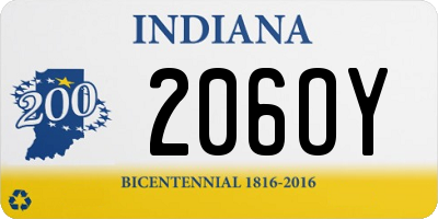 IN license plate 206OY