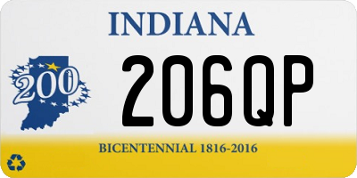 IN license plate 206QP