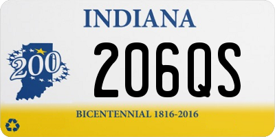 IN license plate 206QS