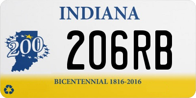 IN license plate 206RB