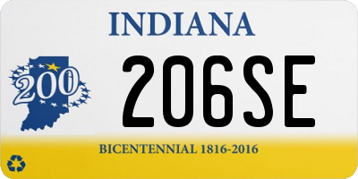 IN license plate 206SE