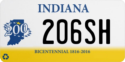 IN license plate 206SH