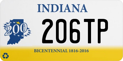 IN license plate 206TP