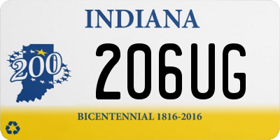 IN license plate 206UG