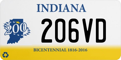 IN license plate 206VD