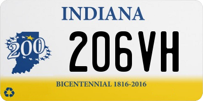 IN license plate 206VH