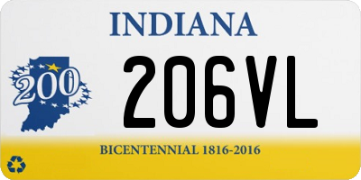 IN license plate 206VL