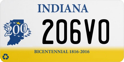 IN license plate 206VO