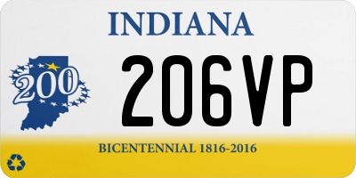 IN license plate 206VP