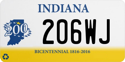 IN license plate 206WJ