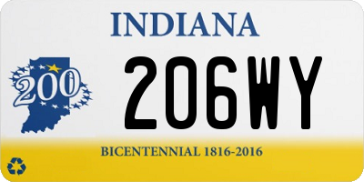 IN license plate 206WY