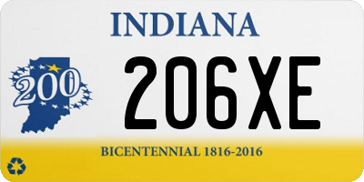 IN license plate 206XE