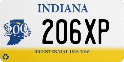 IN license plate 206XP