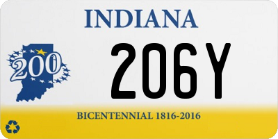 IN license plate 206Y