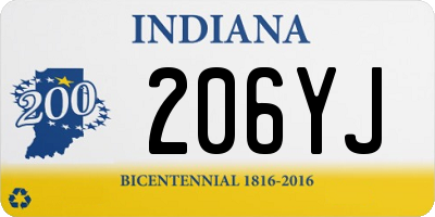 IN license plate 206YJ