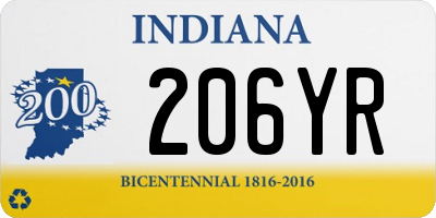 IN license plate 206YR