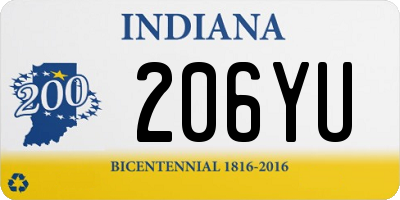 IN license plate 206YU