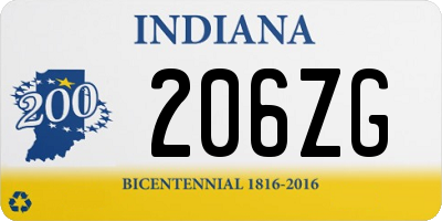 IN license plate 206ZG