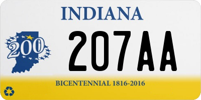 IN license plate 207AA