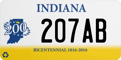 IN license plate 207AB