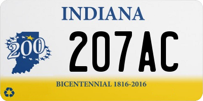 IN license plate 207AC