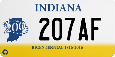 IN license plate 207AF