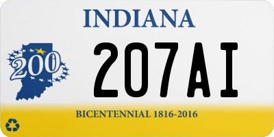 IN license plate 207AI