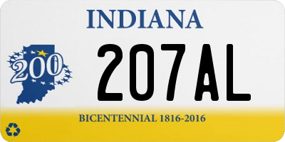 IN license plate 207AL