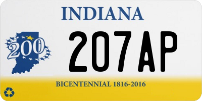 IN license plate 207AP